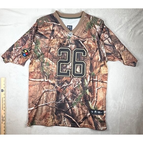 Pittsburgh Steelers Jersey Adult 56 Camouflage LeVeon Bell Nike On Field Real Tr - Picture 1 of 10